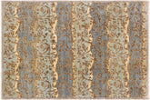 handmade Modern Kafkaz Blue Gray Hand Knotted RECTANGLE 100% WOOL area rug 9' x 12'