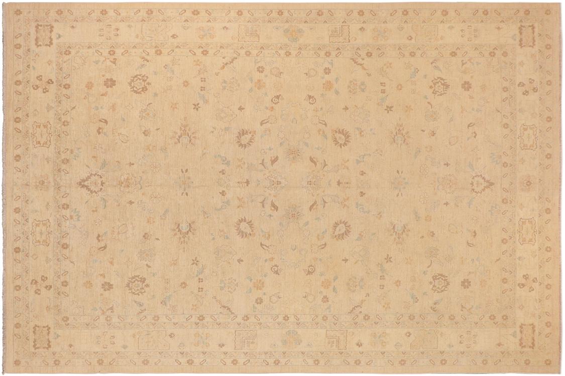 handmade Traditional Kafkaz Tan Brown Hand Knotted RECTANGLE 100% WOOL area rug 10 x 14