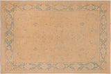Bohemian Ziegler Hue Tan/Blue Hand-Knotted Wool Rug - 10'0'' x 13'7''