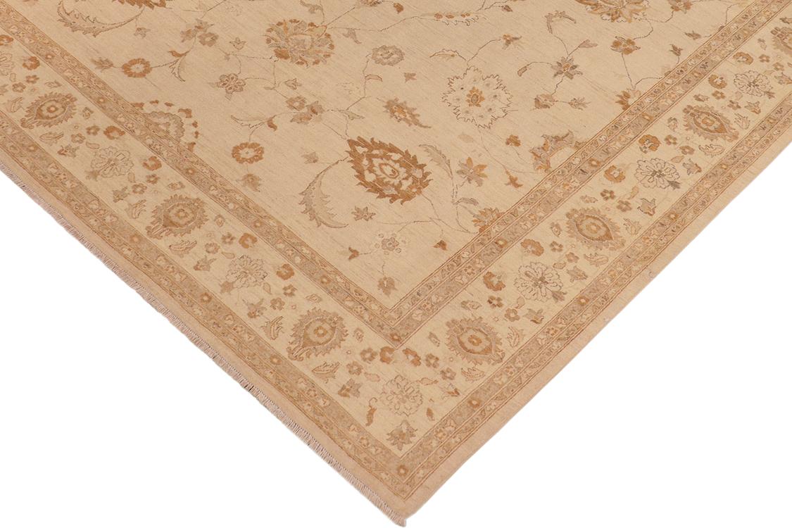 handmade Traditional Kafkaz Tan Brown Hand Knotted RECTANGLE 100% WOOL area rug 10 x 14