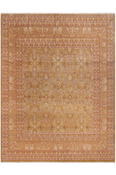 Traditional Adam Matthew Green Gold Hand Knotted Area rugs 10X10
