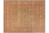 Traditional Adam Matthew Green Gold Hand Knotted Area rugs 10X10