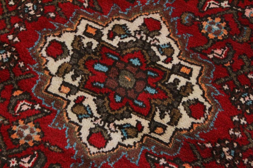 handmade Traditional Kashan Red Ivory Hand Knotted RUNNER 100% Wool and Silk area rug 3x7