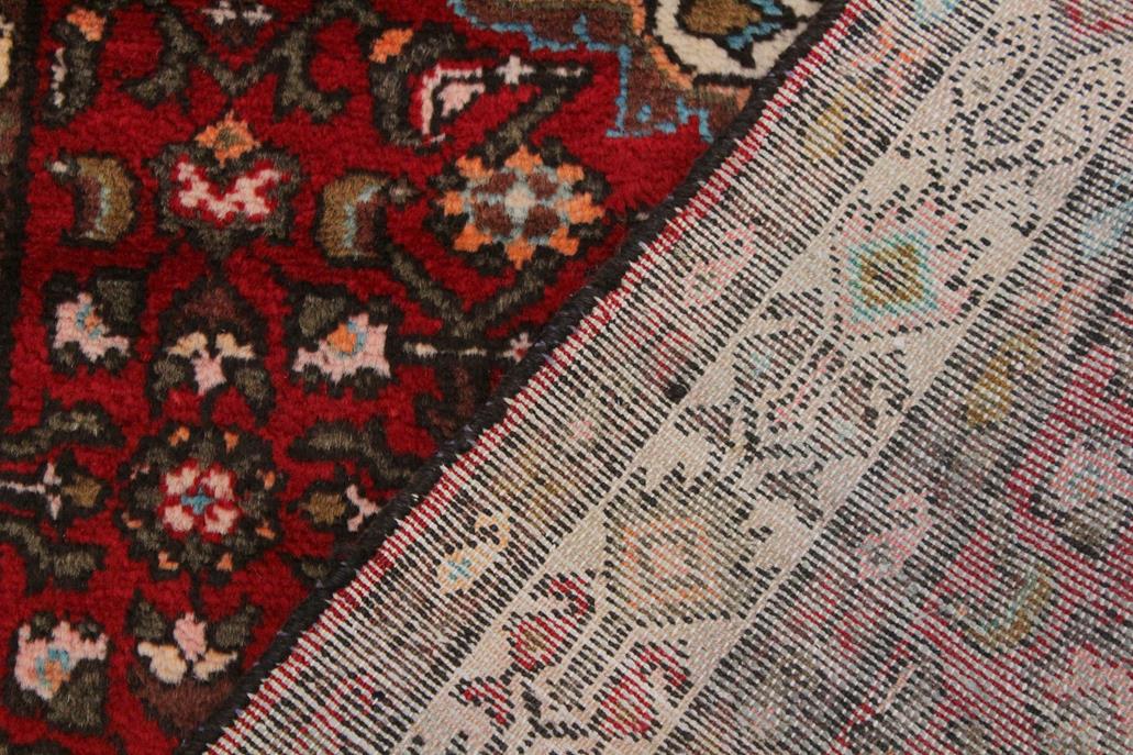 handmade Traditional Kashan Red Ivory Hand Knotted RUNNER 100% Wool and Silk area rug 3x7