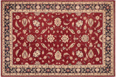 handmade Traditional Kafkaz Red Blue Hand Knotted RECTANGLE 100% WOOL area rug 6x9