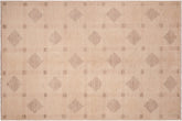 handmade Modern Kafkaz Beige Tan Hand Knotted RECTANGLE 100% WOOL area rug 6' x 9'