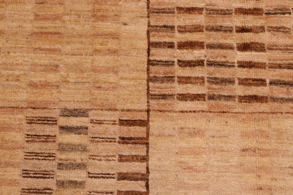 handmade Modern Gabbeh Beige Tan Hand Knotted RECTANGLE 100% WOOL area rug 6 X9