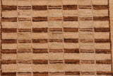 handmade Modern Gabbeh Beige Tan Hand Knotted RECTANGLE 100% WOOL area rug 6 X9