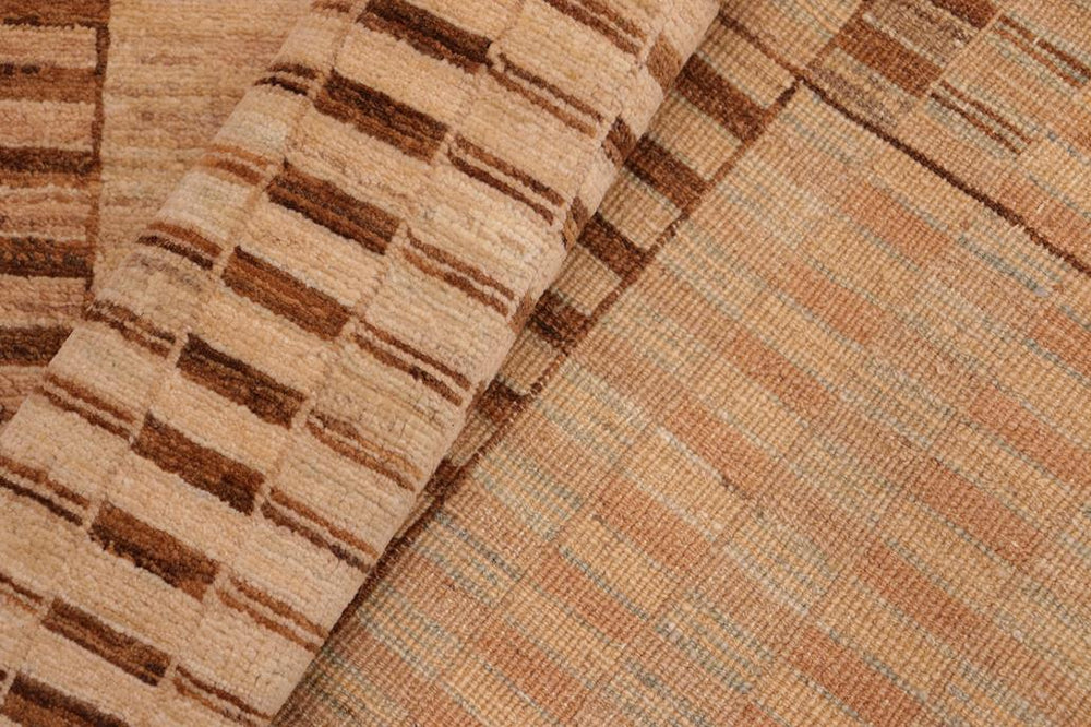 handmade Modern Gabbeh Beige Tan Hand Knotted RECTANGLE 100% WOOL area rug 6 X9