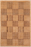 handmade Modern Gabbeh Beige Tan Hand Knotted RECTANGLE 100% WOOL area rug 6 X9