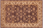 handmade Traditional Kafkaz Brown Ivory Hand Knotted RECTANGLE 100% WOOL area rug 6x9