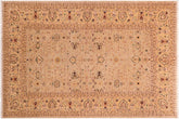 handmade Traditional Kafkaz Gray Gold Hand Knotted RECTANGLE 100% WOOL area rug 6x9
