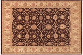 handmade Transitional Kafkaz Brown Beige Hand Knotted RECTANGLE 100% WOOL area rug 8' x 9'