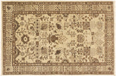 handmade Geometric Kafkaz Tan Lt. Brown Hand Knotted RECTANGLE 100% WOOL area rug 4' x 6'