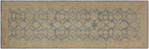 handmade Traditional Kafkaz Blue Gold Hand Knotted RUNNER 100% WOOL area rug 4X11