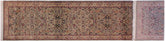 handmade Traditional Abasi Afsha Green Beige Hand Knotted RUNNER 100% WOOL area rug 3' x 13'