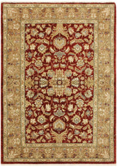 handmade Transitional Kafkaz Red Gold Hand Knotted RECTANGLE 100% WOOL area rug 4X6