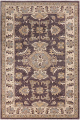 handmade Traditional Kafkaz Brown Ivory Hand Knotted RECTANGLE 100% WOOL area rug 3X5