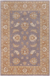 handmade Traditional Kafkaz Gray Lt. Brown Hand Knotted RECTANGLE 100% WOOL area rug