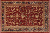 handmade Traditional Kafkaz Rust Blue Hand Knotted RECTANGLE 100% WOOL area rug 9x12