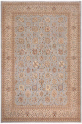 handmade Transitional Design Lt. Blue Tan Hand Knotted RECTANGLE 100% WOOL area rug 10x14