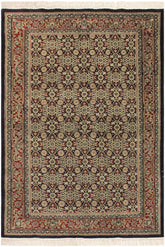 handmade Transitional Blue Red Hand Knotted RECTANGLE 100% WOOL area rug 4X6