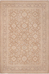 handmade Transitional Kafkaz Brown Tan Hand Knotted RECTANGLE 100% WOOL area rug 6X9