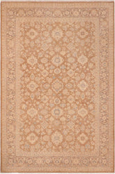 handmade Transitional Kafkaz Brown Tan Hand Knotted RECTANGLE 100% WOOL area rug 6X9