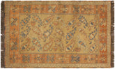 handmade Geometric Soumakh Beige Orange Hand-Woven RECTANGLE 100% WOOL area rug 6 x 8