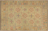 handmade Geometric Soumakh Tan Rust Hand-Woven RECTANGLE 100% WOOL area rug 10 x 13