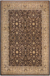 handmade Traditional Brown Ivory Hand Knotted RECTANGLE 100% WOOL area rug 9'X12'