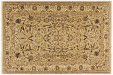 handmade Traditional Kafkaz Tan Beige Hand Knotted RECTANGLE 100% WOOL area rug 4x6