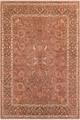 handmade Traditional Kafkaz Brown Green Hand Knotted RECTANGLE 100% WOOL area rug 8X11