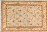 handmade Transitional Kafkaz Lt. Green Tan Hand Knotted RECTANGLE 100% WOOL area rug 9' x 12'
