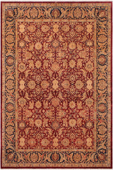 Antique Tabriz Emmeline Aubergine/Blue Wool Rug - 9'2''X12'2''