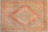 Antique Keenan Green/Rust Wool Rug - 9'3''X12'2''