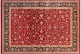 handmade Traditional Agra Red Blue Hand Knotted RECTANGLE 100% WOOL area rug 9 x 12
