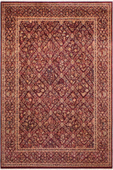 Traditional Nadeem Megan Aubergine Aubergine Hand Knotted Area rugs 9X12