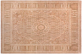 handmade Traditional Tajdar Tan Tan Hand Knotted RECTANGLE 100% WOOL area rug 9x12
