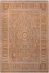 Traditional Tajdar Corey Tan Tan Hand Knotted Area rugs 9X12