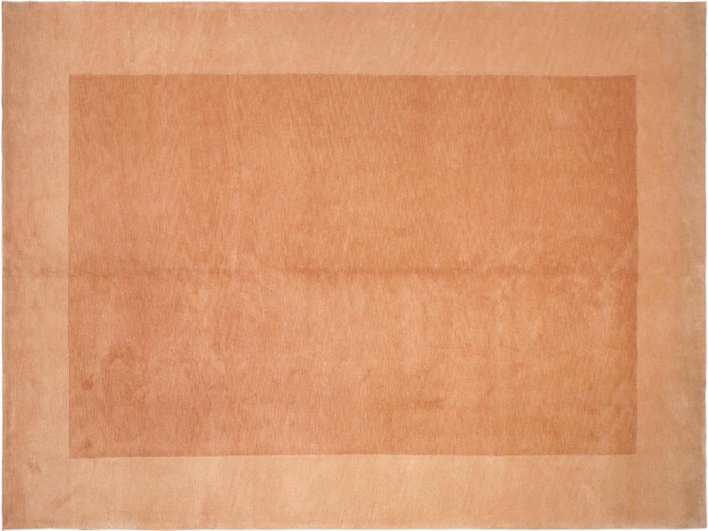 handmade Modern Art Deco Brown Tan Hand Knotted RECTANGLE 100% WOOL area rug 8x11