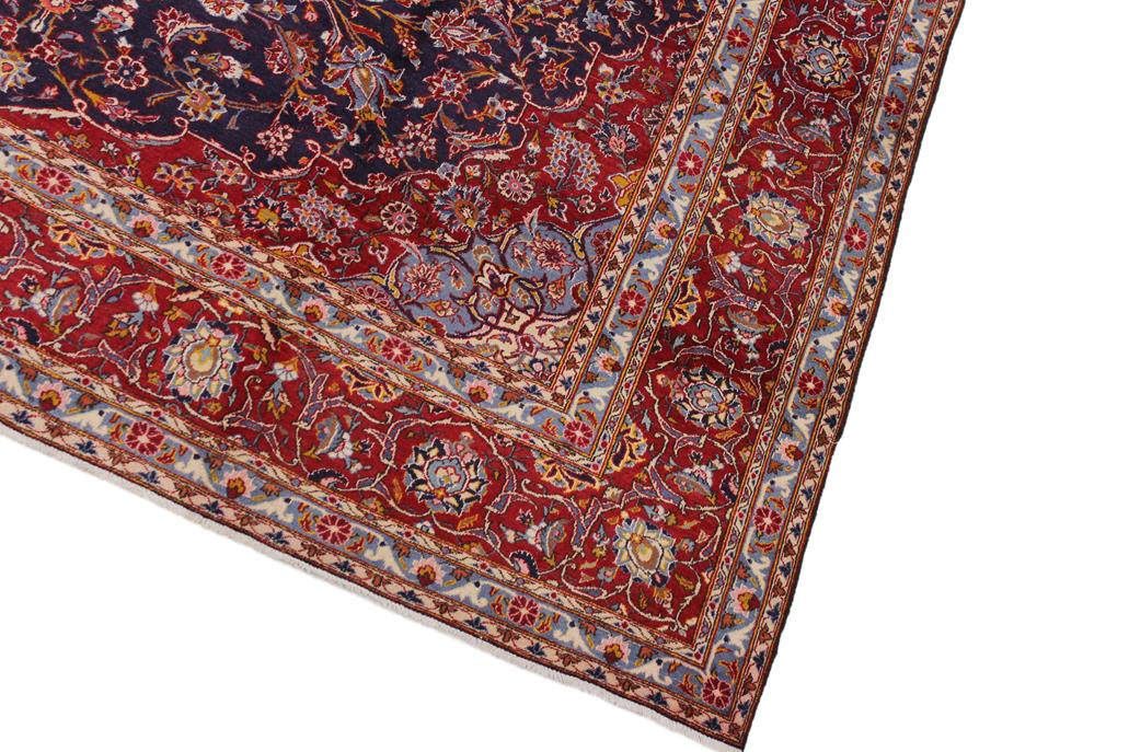 handmade Traditional Antique Blue Red Hand Knotted RECTANGLE 100% Wool Pile area rug 10x14