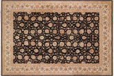 handmade Transitional Black Ivory Hand Knotted RECTANGLE WOOL&SILK area rug 10x14
