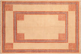 handmade Modern Kotan Beige Rust Hand Knotted RECTANGLE 100% WOOL area rug 6' x 8'