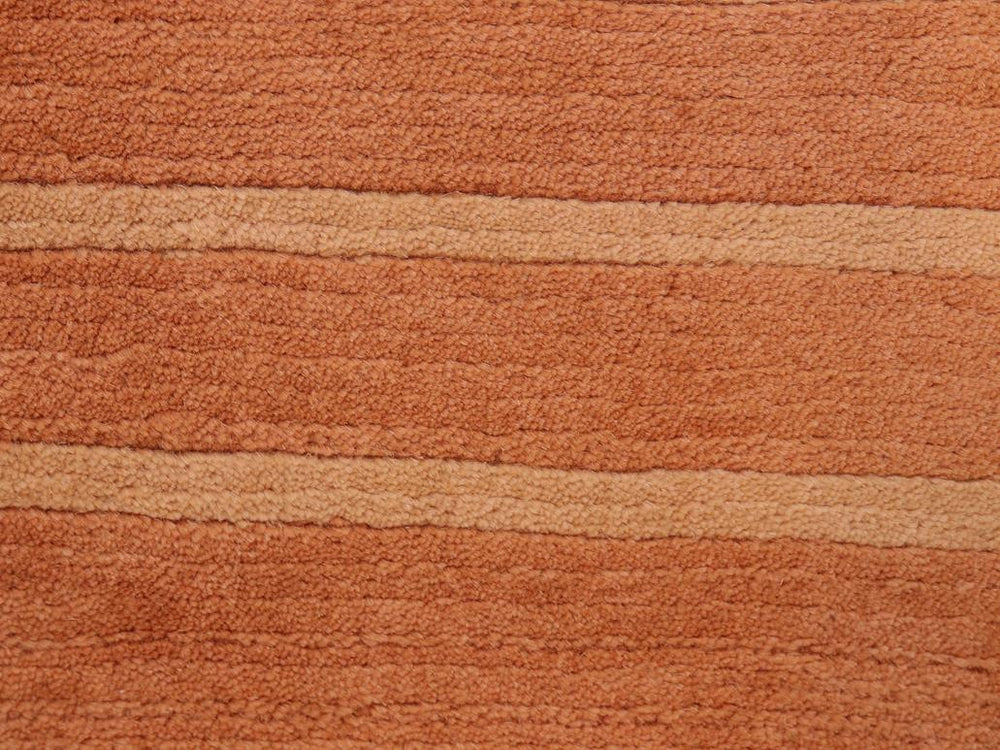 handmade Modern Art Deco Rust Tan Hand Knotted RECTANGLE 100% WOOL area rug 6x9