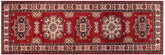 handmade Geometric Super Kazak Red Beige Hand Knotted RUNNER 100% WOOL area rug 3' x 10'