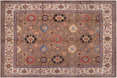 handmade Transitional Kafkaz Brown Beige Hand-made RECTANGLE 100% WOOL area rug 8' x 9'
