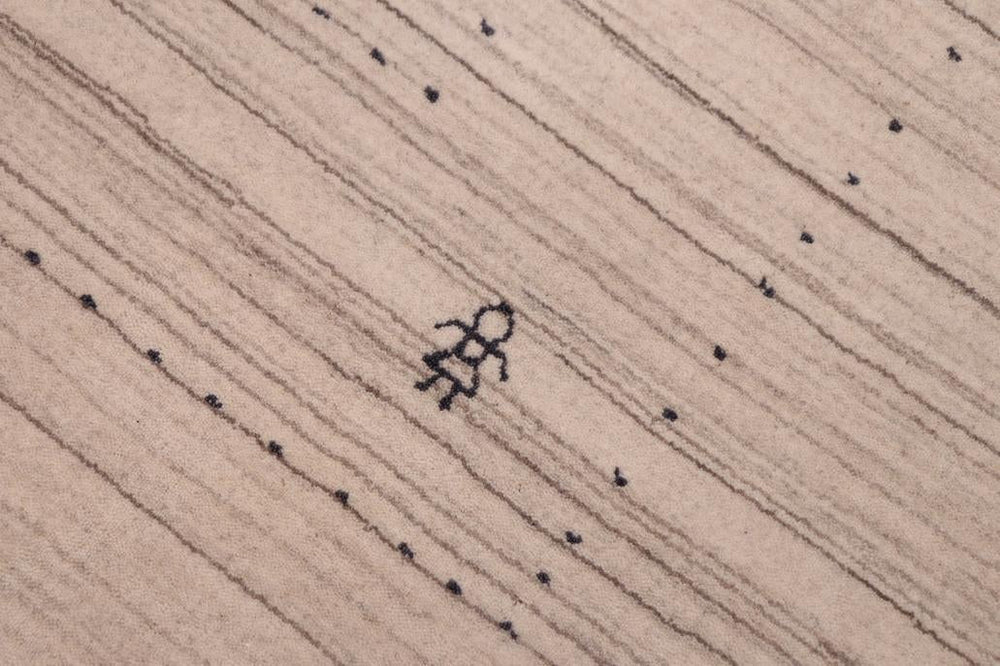 handmade Modern Gabbeh Ivory Ivory Hand-made RECTANGLE 100% WOOL area rug 9x12