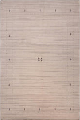 handmade Modern Gabbeh Ivory Ivory Hand-made RECTANGLE 100% WOOL area rug 9x12