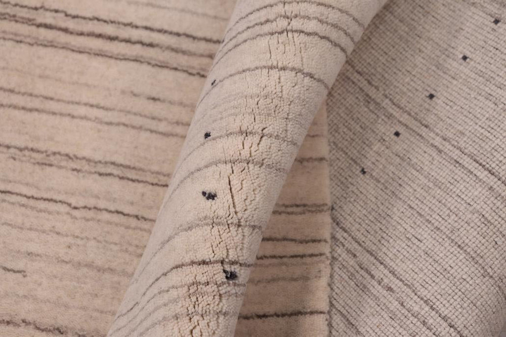 handmade Modern Gabbeh Ivory Ivory Hand-made RECTANGLE 100% WOOL area rug 9x12